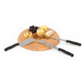 4 Piece Round Cheese Set w/ Serving Board